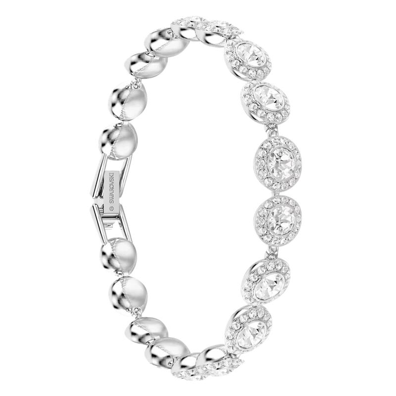 Una Angelic Bracelet Round Cut White Rhodium 15.5-17.8 cm