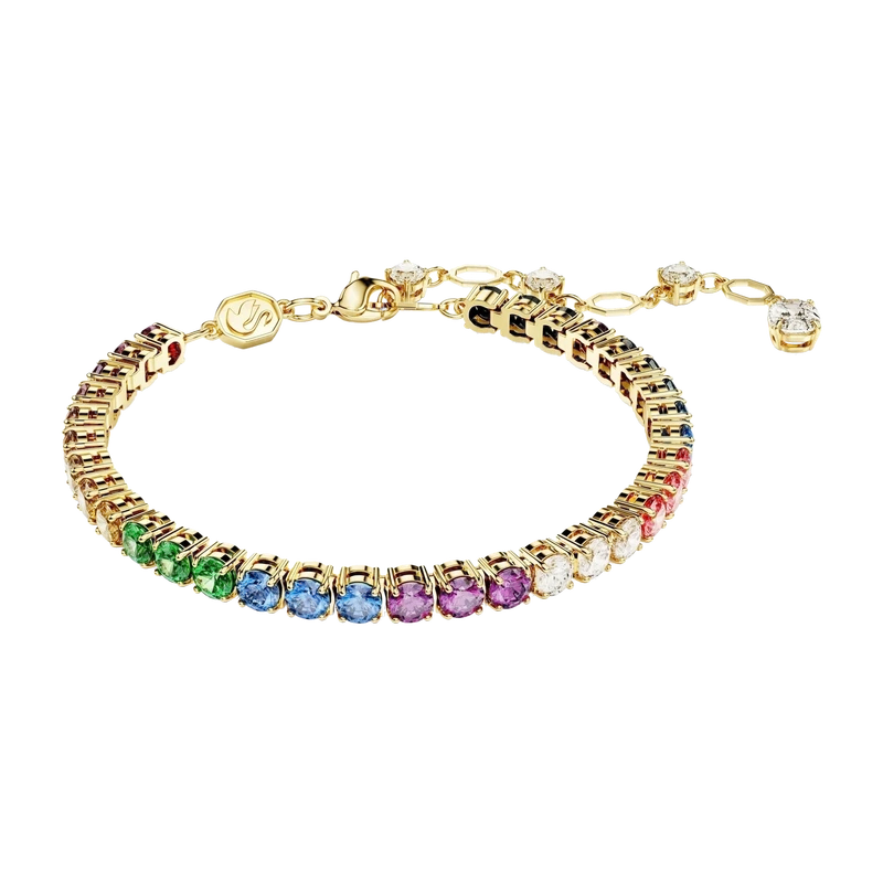 Matrix Tennis Bracelet Multicolored Gold