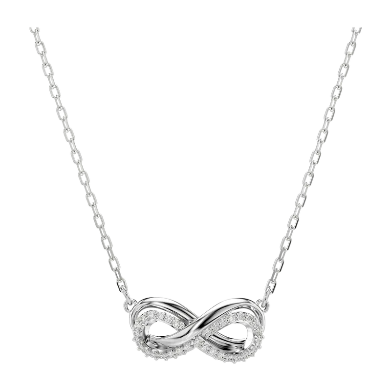 Hyperbola Pendant Pavé Infinity White Rhodium