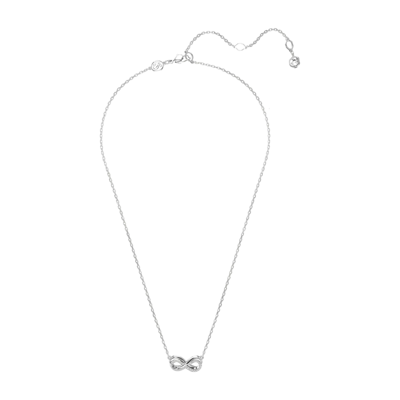 Hyperbola Pendant Pavé Infinity White Rhodium