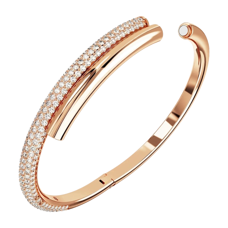 Dextera Bangle Magnetic Closure White Rose Gold 17.4 cm