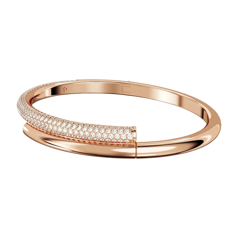 Dextera Bangle Magnetic Closure White Rose Gold 17.4 cm