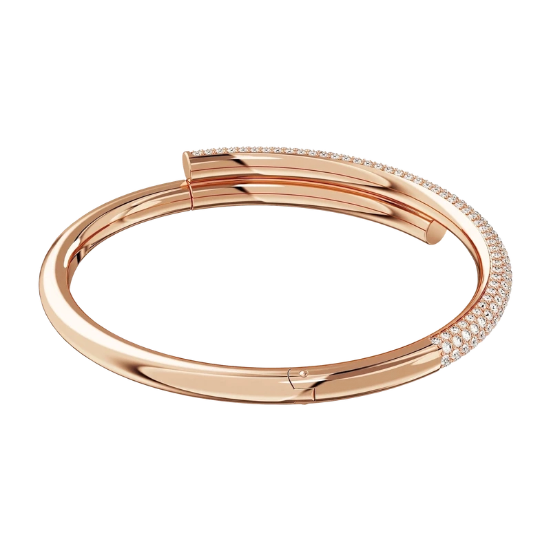 Dextera Bangle Magnetic Closure White Rose Gold 17.4 cm