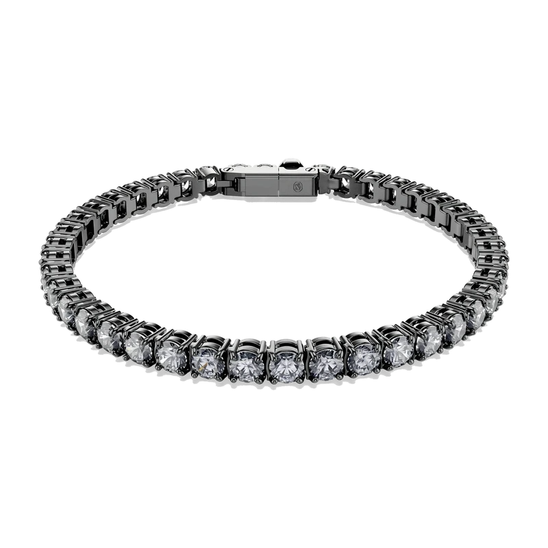 Matrix Tennis Bracelet Gray Ruthenium 16.5 cm