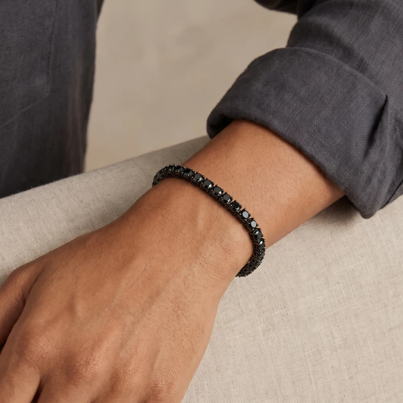Matrix Tennis Bracelet Black Ruthenium 19 cm