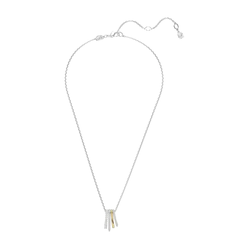 Hyperbola Pendant Mixed Cuts White Mixed Metal