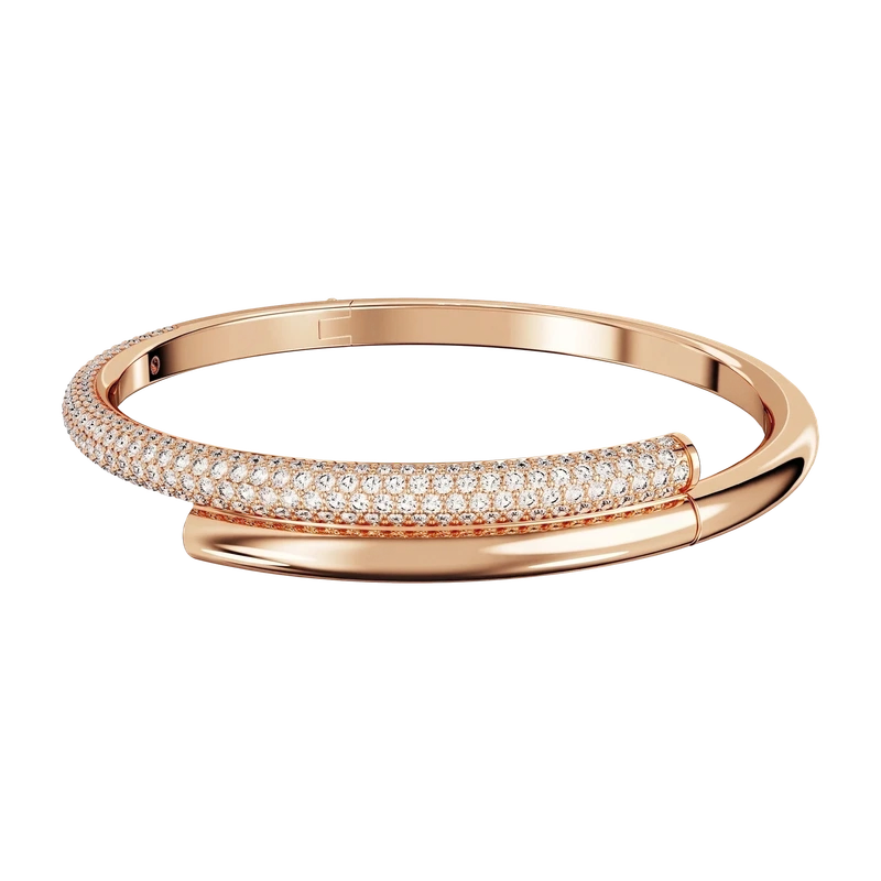 Dextera Bangle Magnetic Closure White Rose Gold 18.6 cm