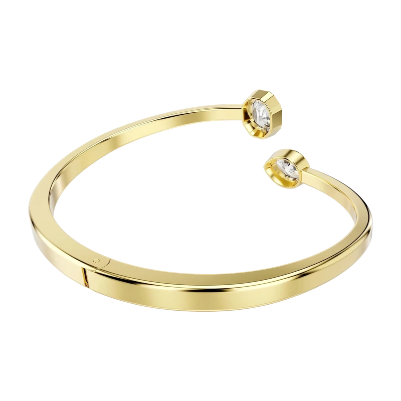 Imber Bangle Mixed Cuts White Gold 18 cm