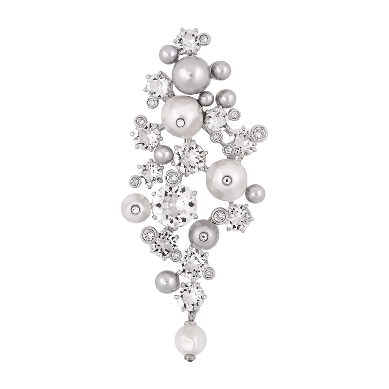 Constella Brooch Crystal Pearl White Rhodium