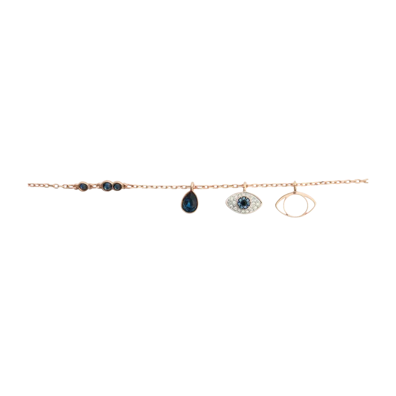 Symbolica Pendant Eye Multicolored Rose Gold