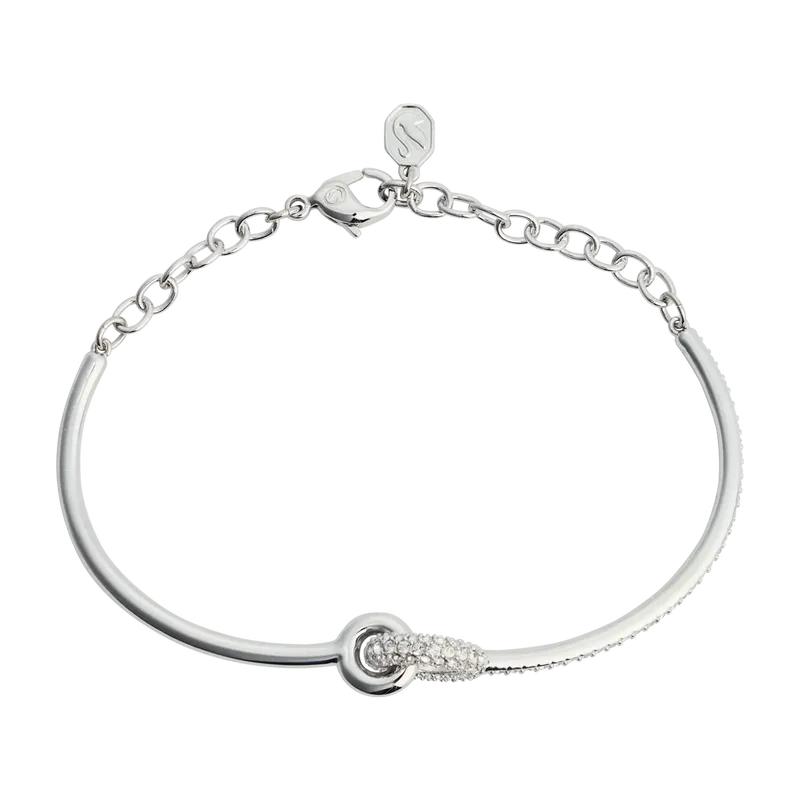 Dextera Bangle White Rhodium 17-18 cm