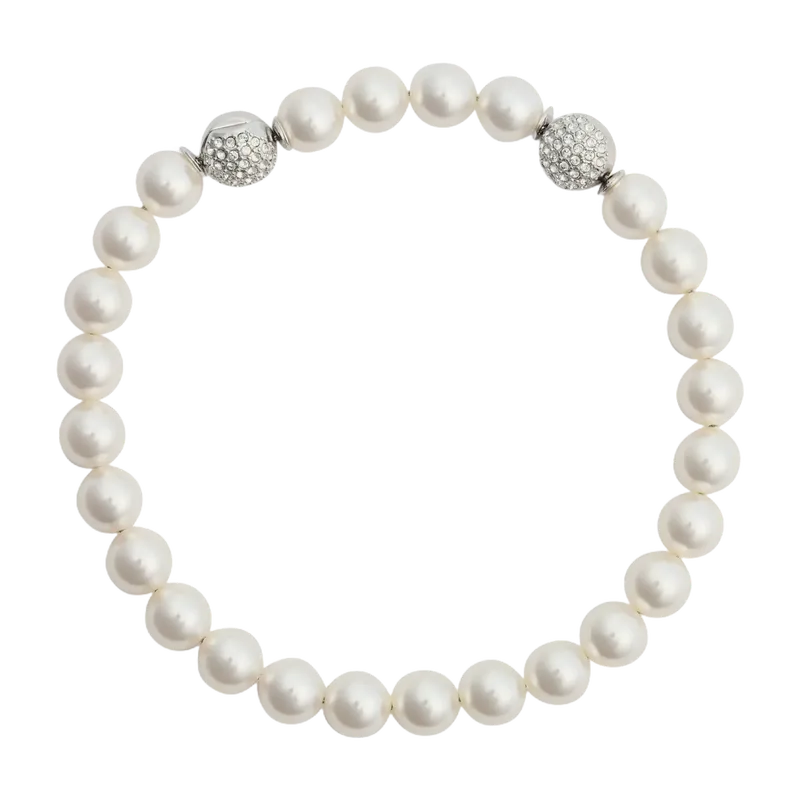 Matrix Bracelet Crystal Pearl White Rhodium