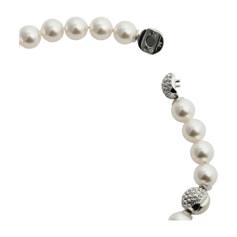 Matrix Bracelet Crystal Pearl White Rhodium