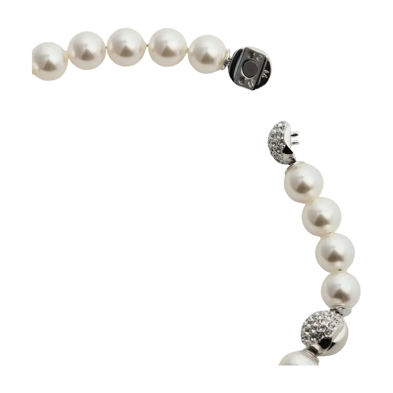 Matrix Bracelet Crystal Pearl White Rhodium