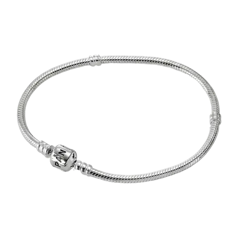 Moments Barrel Clasp Snake Chain Bracelet 20cm