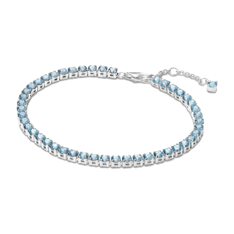 Sparkling Light Blue Tennis Bracelet