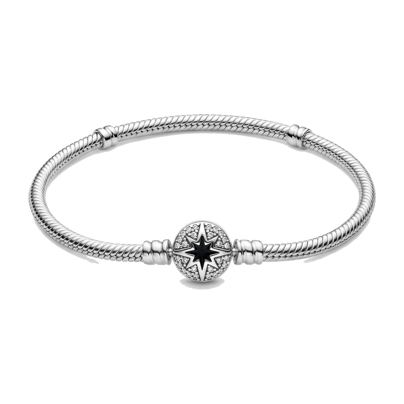 North Star Clasp Snake Chain Bracelet 17 cm
