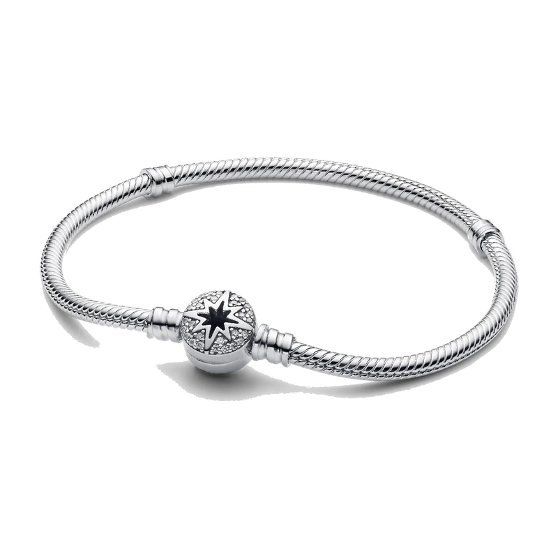 North Star Clasp Snake Chain Bracelet 18 cm