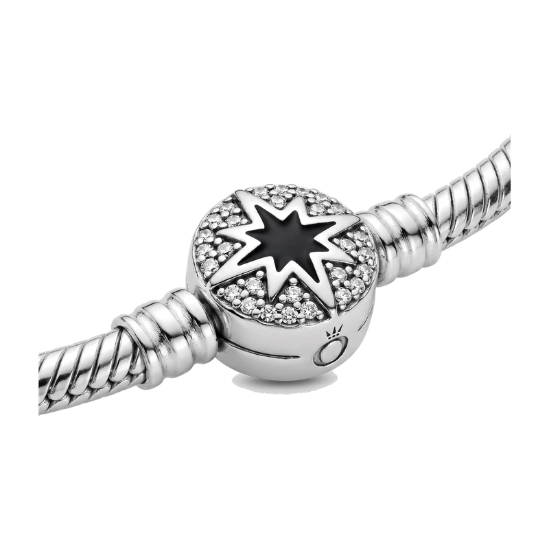 North Star Clasp Snake Chain Bracelet 18 cm