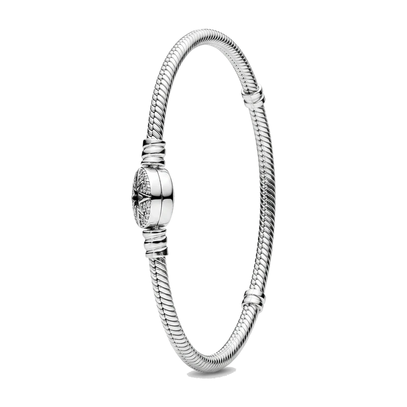 North Star Clasp Snake Chain Bracelet 18 cm