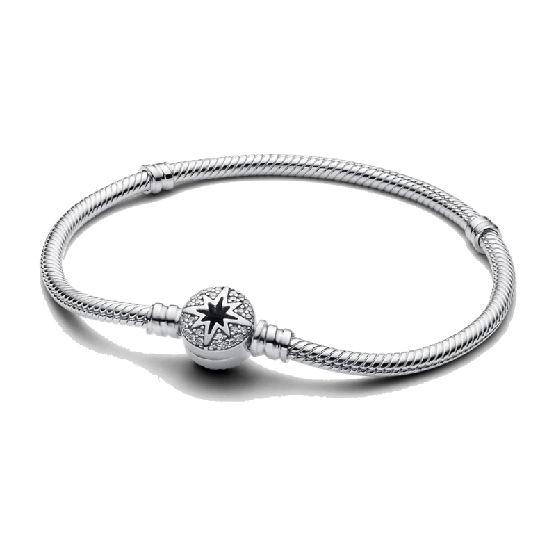 North Star Clasp Snake Chain Bracelet 19 cm