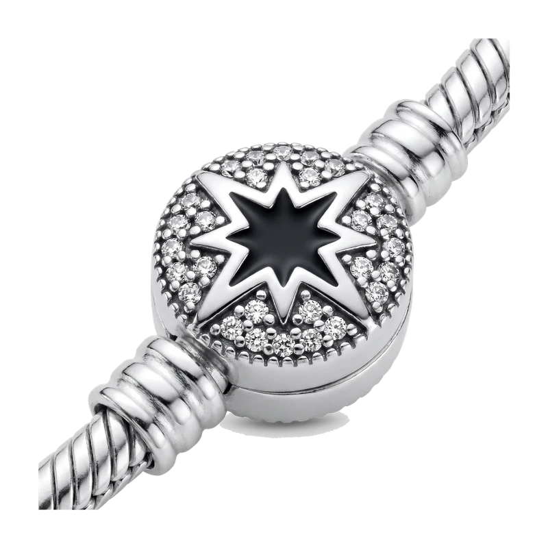 North Star Clasp Snake Chain Bracelet 19 cm