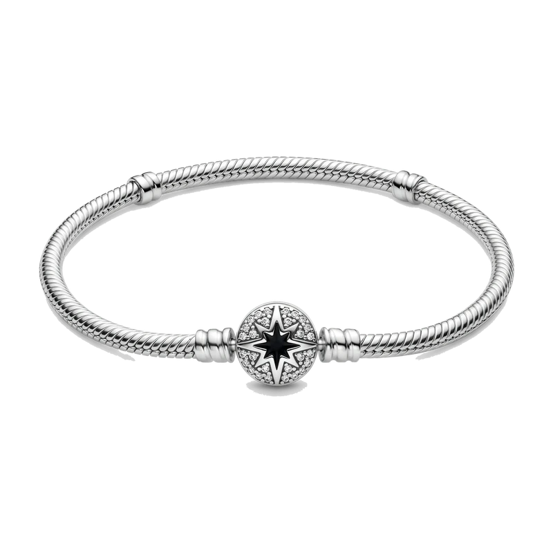 North Star Clasp Snake Chain Bracelet 19 cm