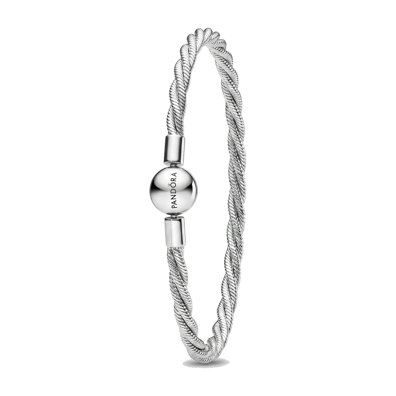 Round Pandora Clasp Twisted Snake Chain 16 cm