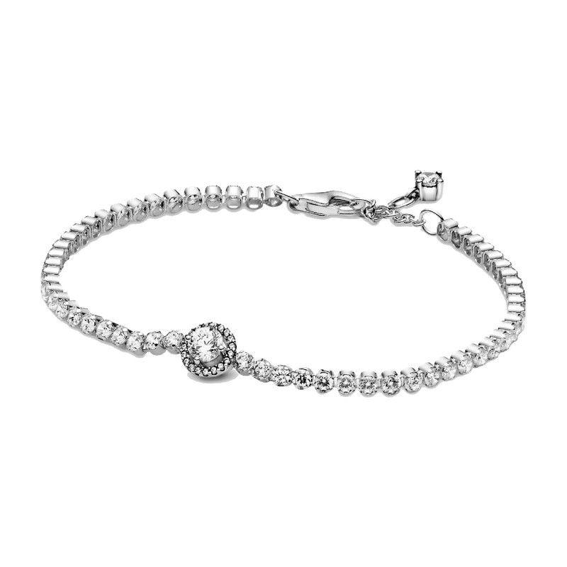 Sparkling Halo Tennis Bracelet 16 cm