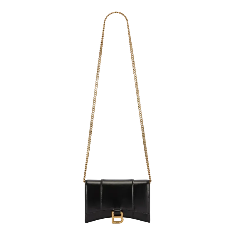 Hourglass Wallet With Chain Stainless Steel