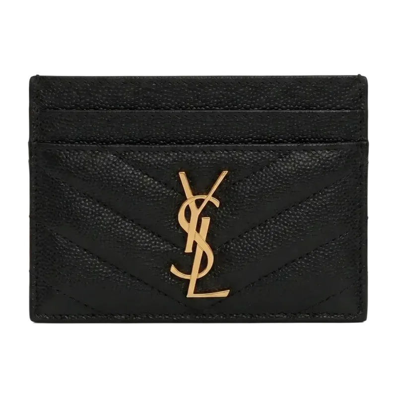 Cassandre Matelassé Credit Card Case in Quilted Lambskin