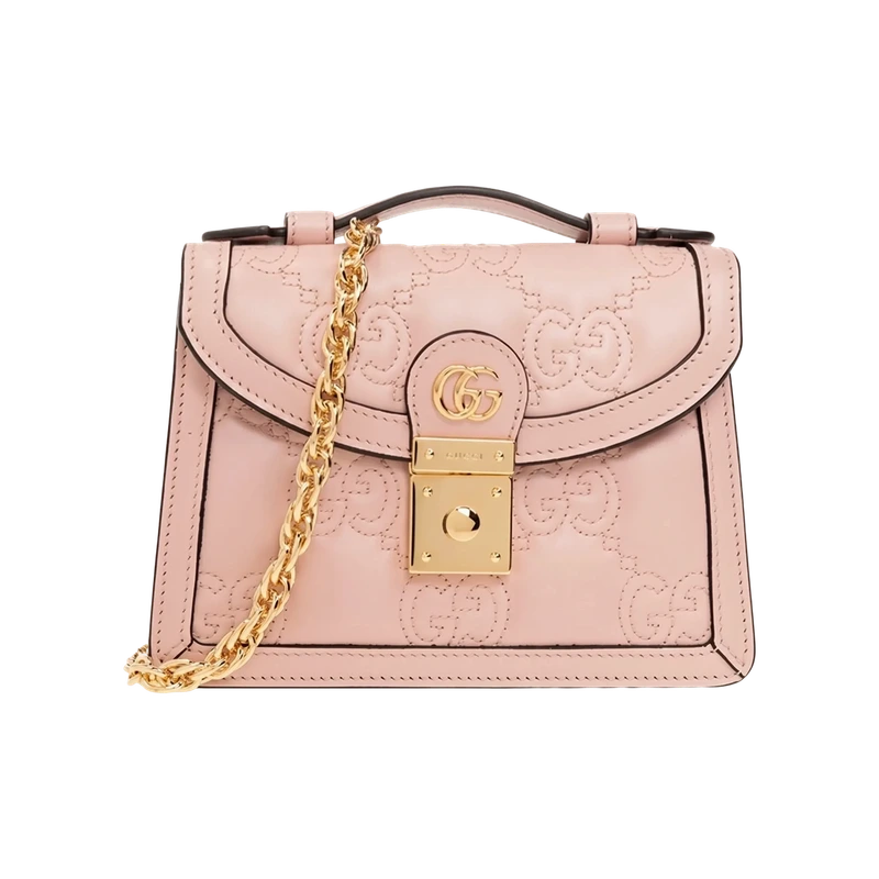 GG Matelassé Small Shoulder Bag Pink