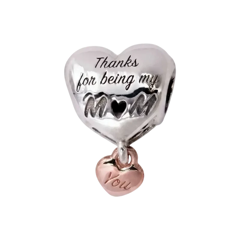 Love You Mom Heart Charm