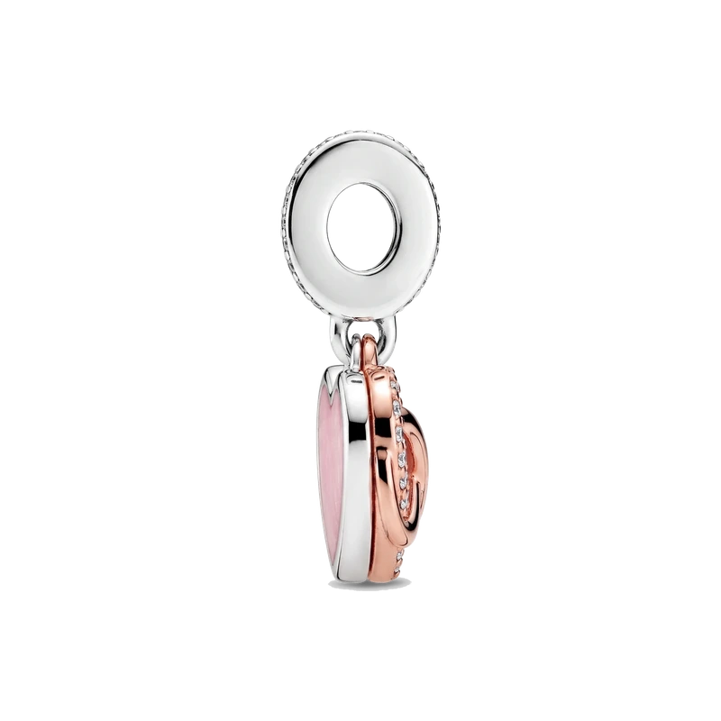 Sparkling Infinity Heart Dangle Charm