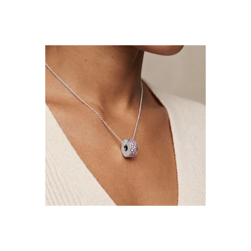 Pink Pavé Clip Charm