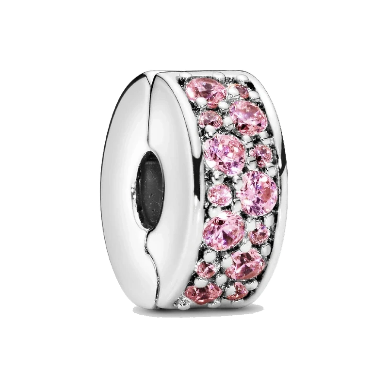 Pink Pavé Clip Charm