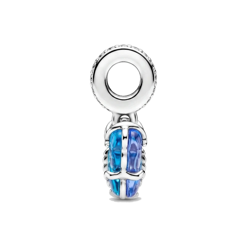 Blue Murano Glass Butterfly Dangle Charm