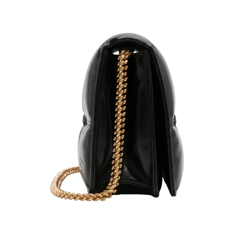 Snip Quilted Chain-Link Crossbody Bag