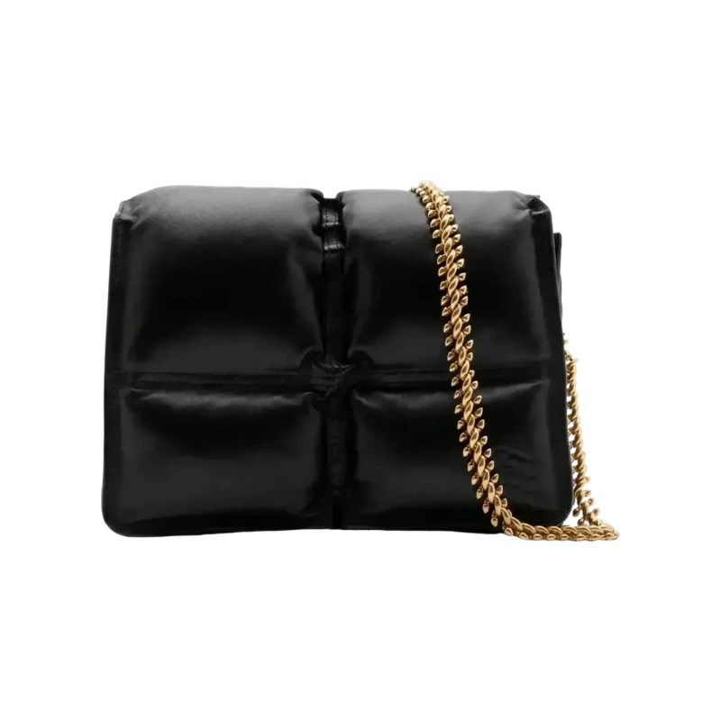 Snip Quilted Chain-Link Crossbody Bag