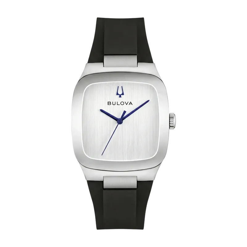 Millennia Silver Rubber 35mm Quartz Watch