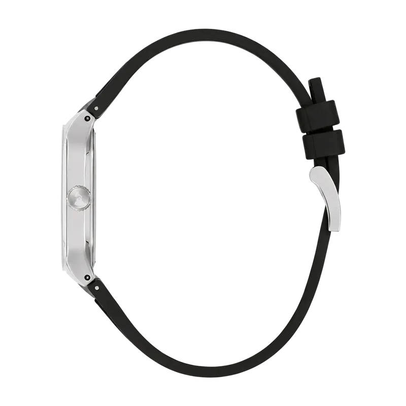Millennia Silver Rubber 35mm Quartz Watch