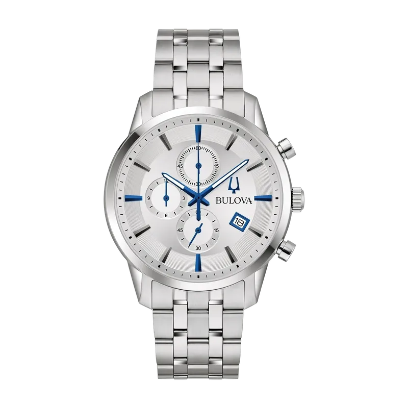Sutton Silver 41mm Chronograph Watch
