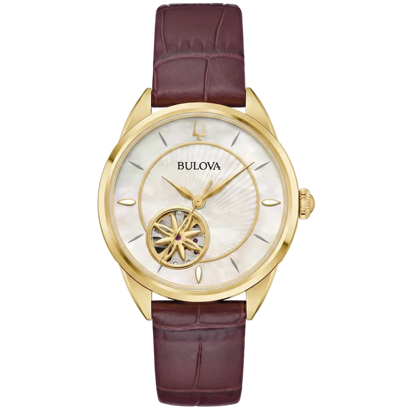 Sutton White Brown Leather 34.5mm Automatic Watch