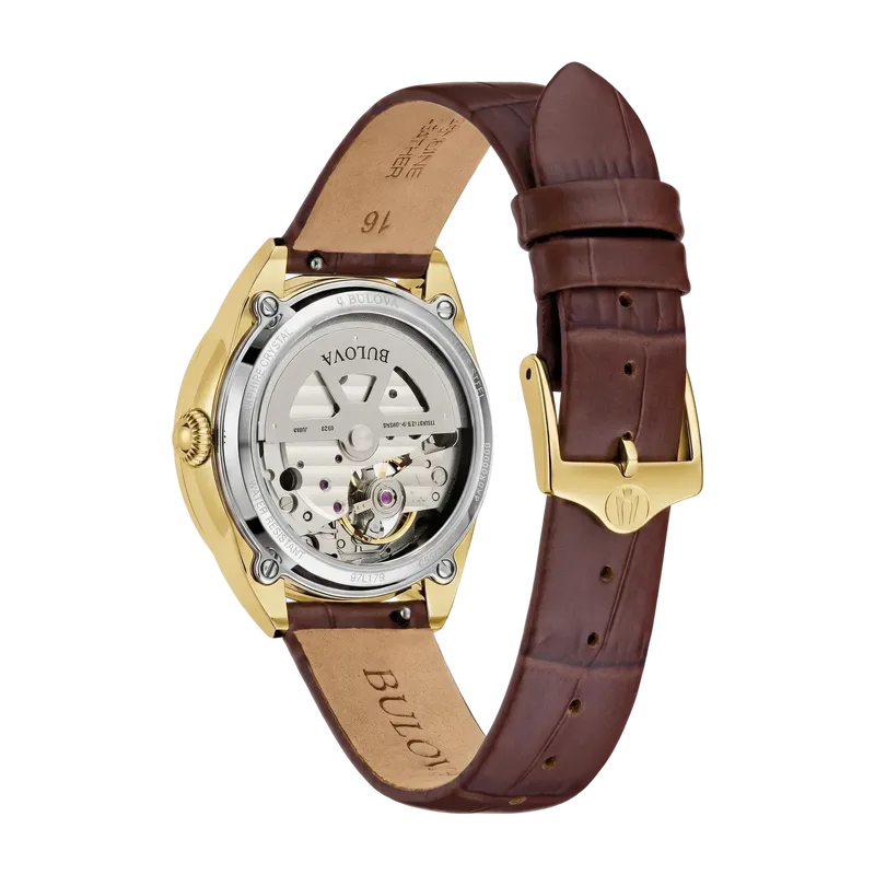 Sutton White Brown Leather 34.5mm Automatic Watch