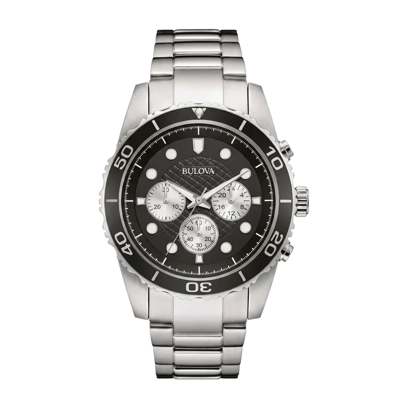 Classic Black 48mm Chronograph Watch