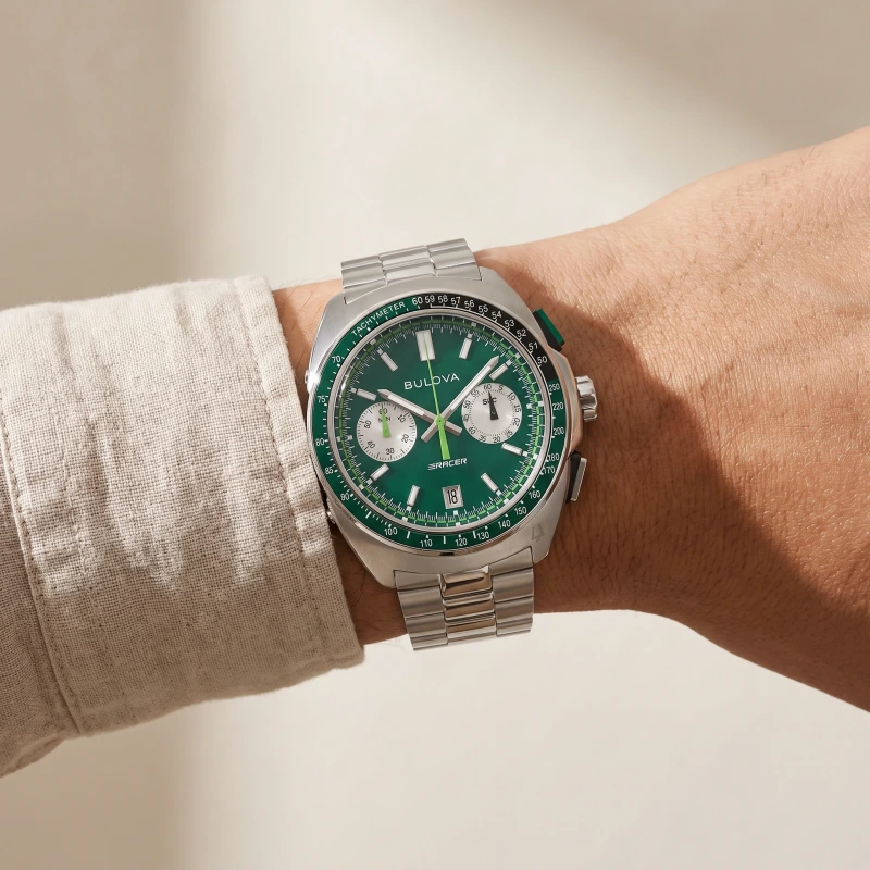 Racer Green 42mm Chronograph Watch
