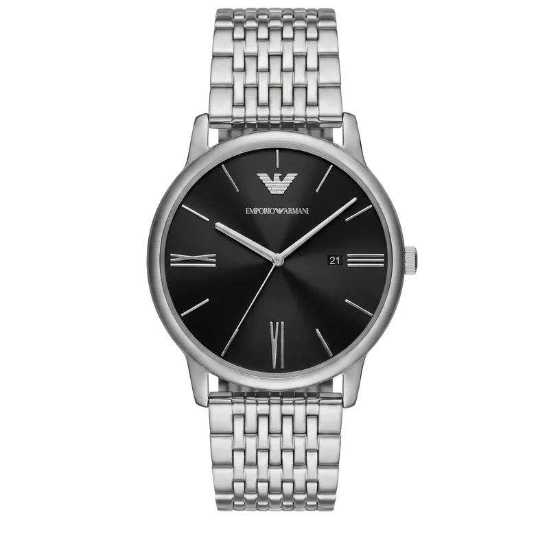 Three-Hand Date Stainless Steel Watch 42mm