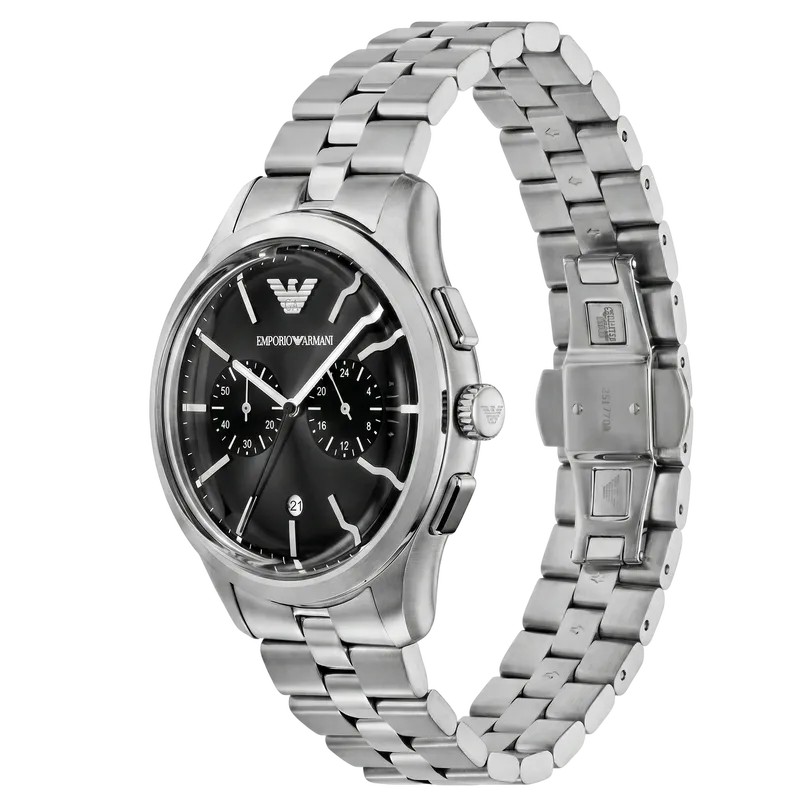 Dario Chronograph Watch Black 42mm