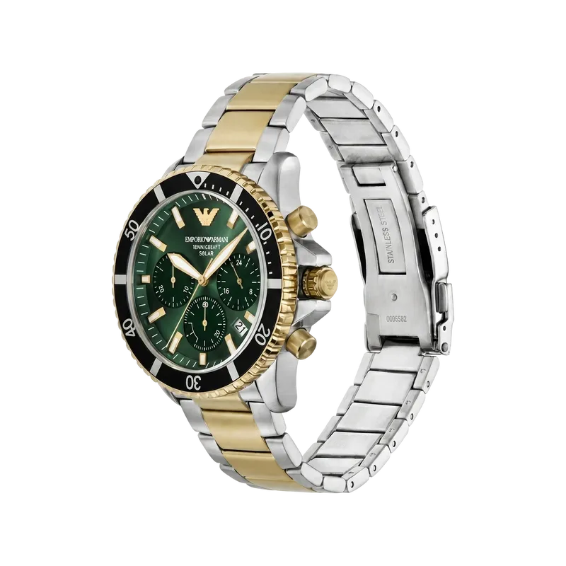 World Explorer Chronograph Watch Green 43.5mm