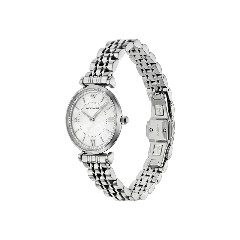 Two-Hand Stainless Steel Watch Silver 32mm